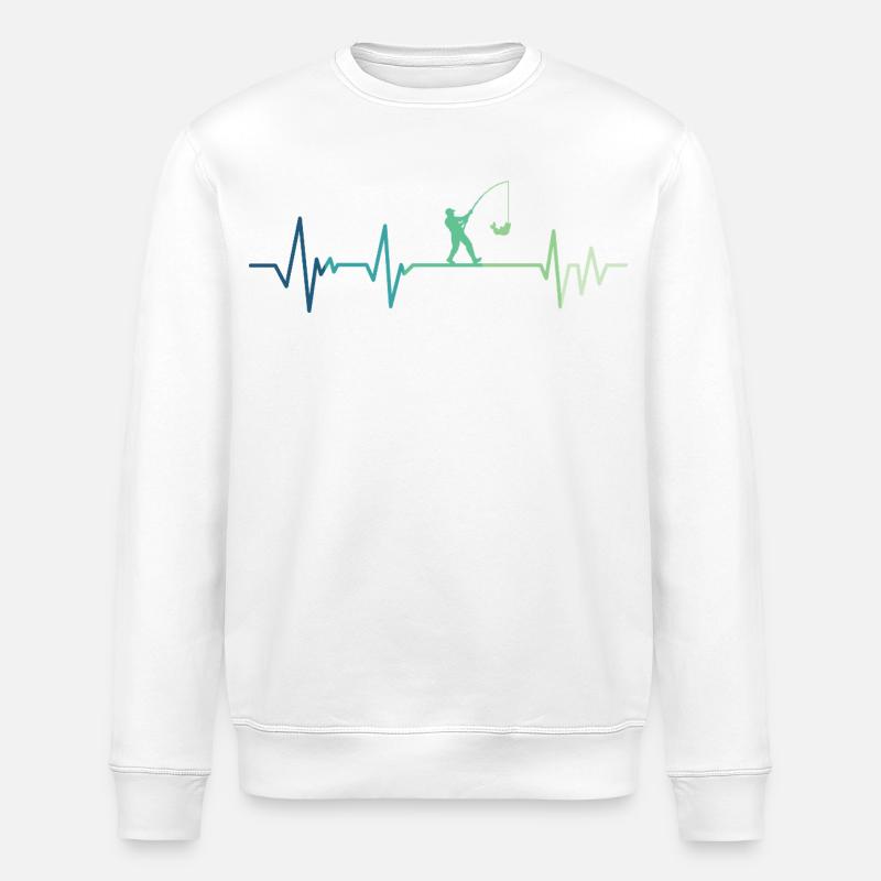 Fischerherzschlag-Angeln - Stanley/Stella Unisex Bio-Sweatshirt ROLLER - Weiß