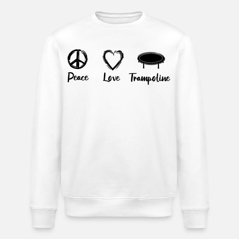 Trampolinspringen Motivation - Stanley/Stella Unisex Bio-Sweatshirt ROLLER - Weiß