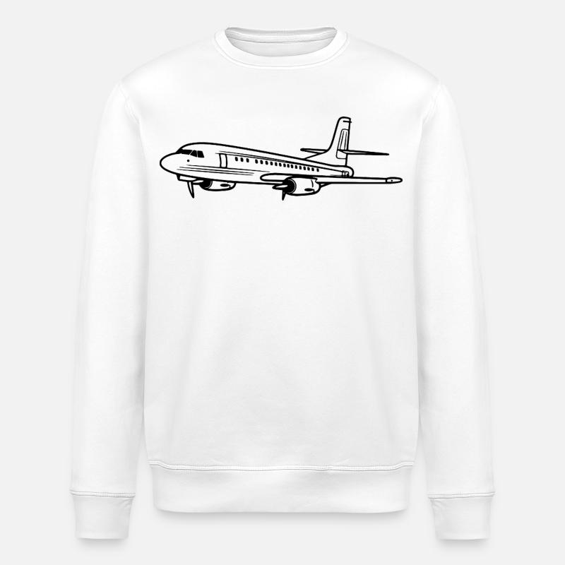 Dessin d’avion - Sweat bio ROLLER Stanley/Stella Unisexe - blanc