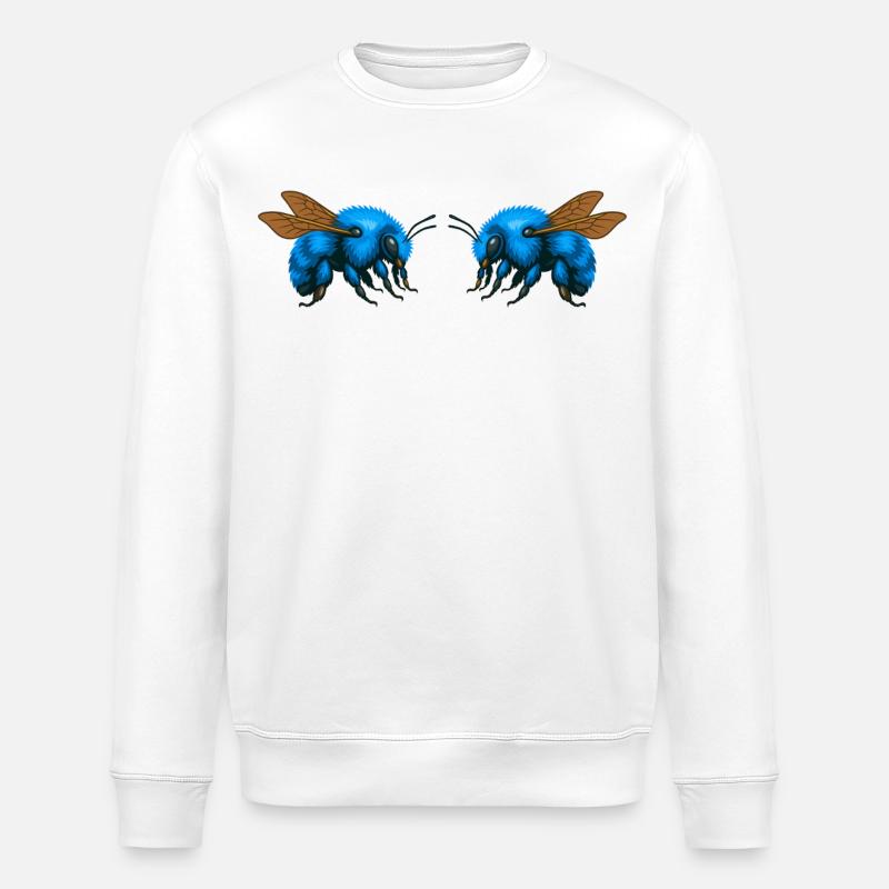 2Hummeln gespiegelt - Stanley/Stella Unisex Bio-Sweatshirt ROLLER - Weiß