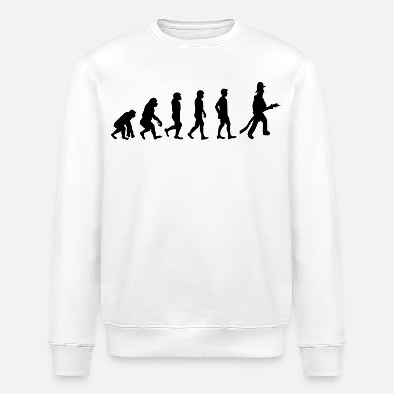 Fire evolution - Stanley/Stella ROLLER Unisex Organic Sweatshirt - white