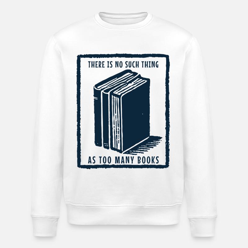 Retro buch statement für buchfan - Stanley/Stella Unisex Bio-Sweatshirt ROLLER - Weiß