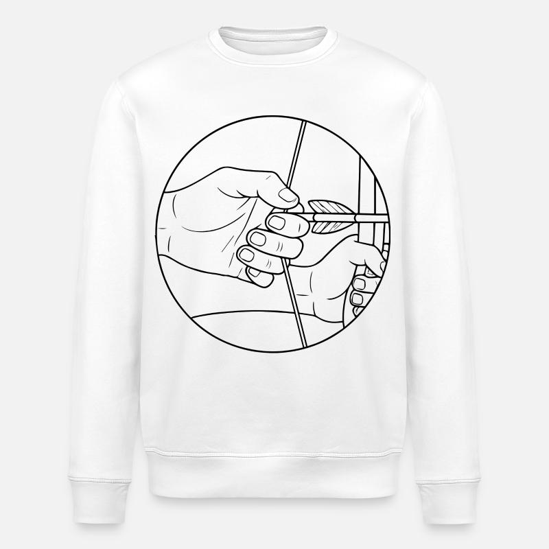 Archery Bow Target - Stanley/Stella ROLLER Unisex Organic Sweatshirt - white