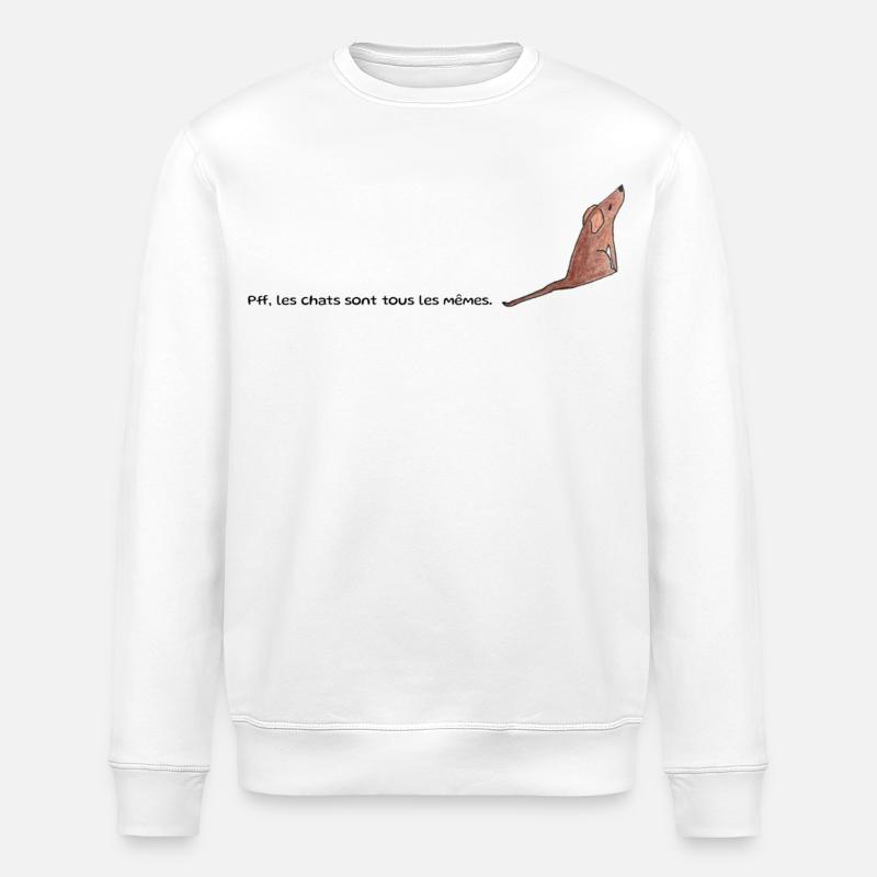 Katzen sind alle gleich - Stanley/Stella Unisex Bio-Sweatshirt ROLLER - Weiß
