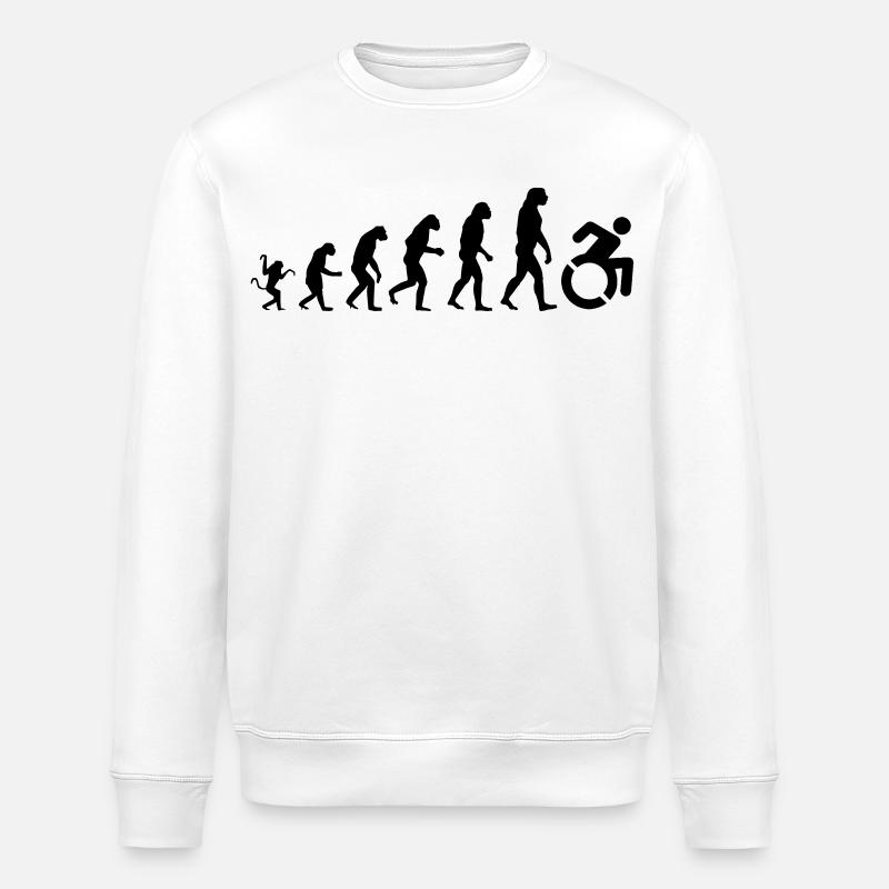 Wheelchair evolution * - Stanley/Stella ROLLER Unisex Organic Sweatshirt - white