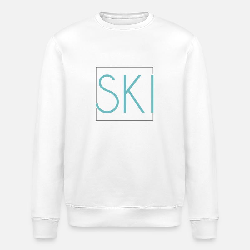 Lettrage de ski - Sweat bio ROLLER Stanley/Stella Unisexe - blanc
