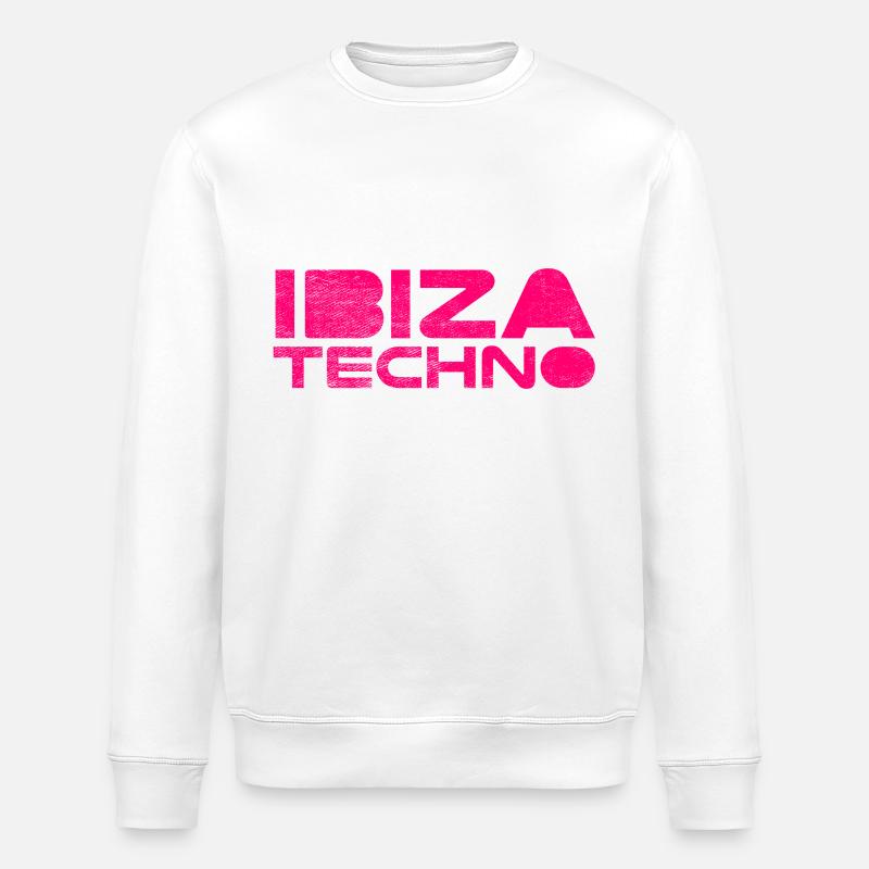 Ibiza Techno - Sweat bio ROLLER Stanley/Stella Unisexe - blanc