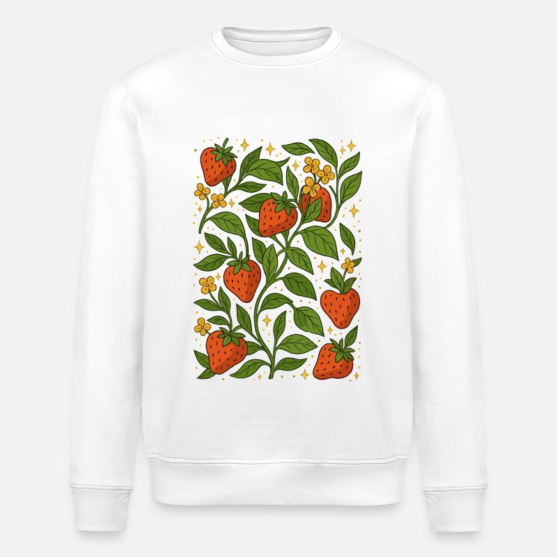Erdbeerliebe Sommer - Stanley/Stella Unisex Bio-Sweatshirt ROLLER - Weiß