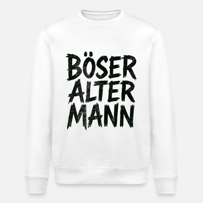 Böser alter Mann – freches Statement - Stanley/Stella Unisex Bio-Sweatshirt ROLLER - Weiß