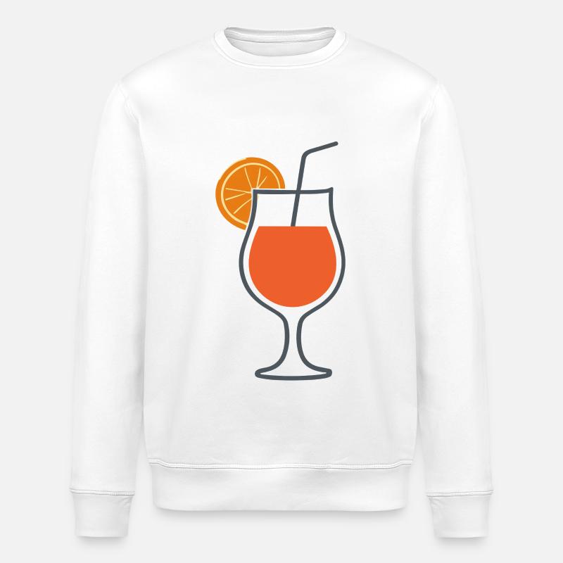 Sommercocktail Illustration - Stanley/Stella Unisex Bio-Sweatshirt ROLLER - Weiß