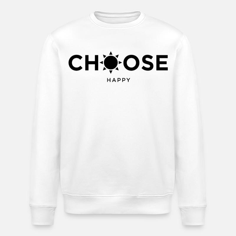 Design inspirant Celestial Sunburst - Sweat bio ROLLER Stanley/Stella Unisexe - blanc