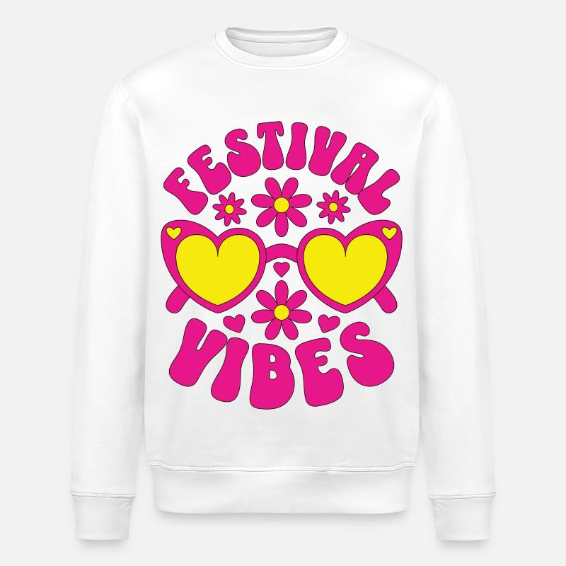 Festival Vibes - Stanley/Stella Unisex Bio-Sweatshirt ROLLER - Weiß