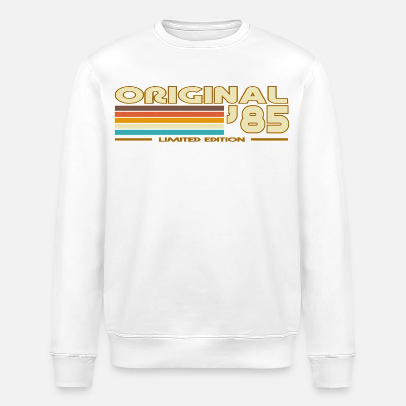 Original85 Retro-Streifen - Stanley/Stella Unisex Bio-Sweatshirt ROLLER - Weiß