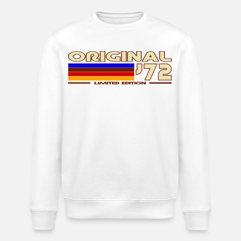 Original72 Striped Retro - Sweat bio ROLLER Stanley/Stella Unisexe - blanc
