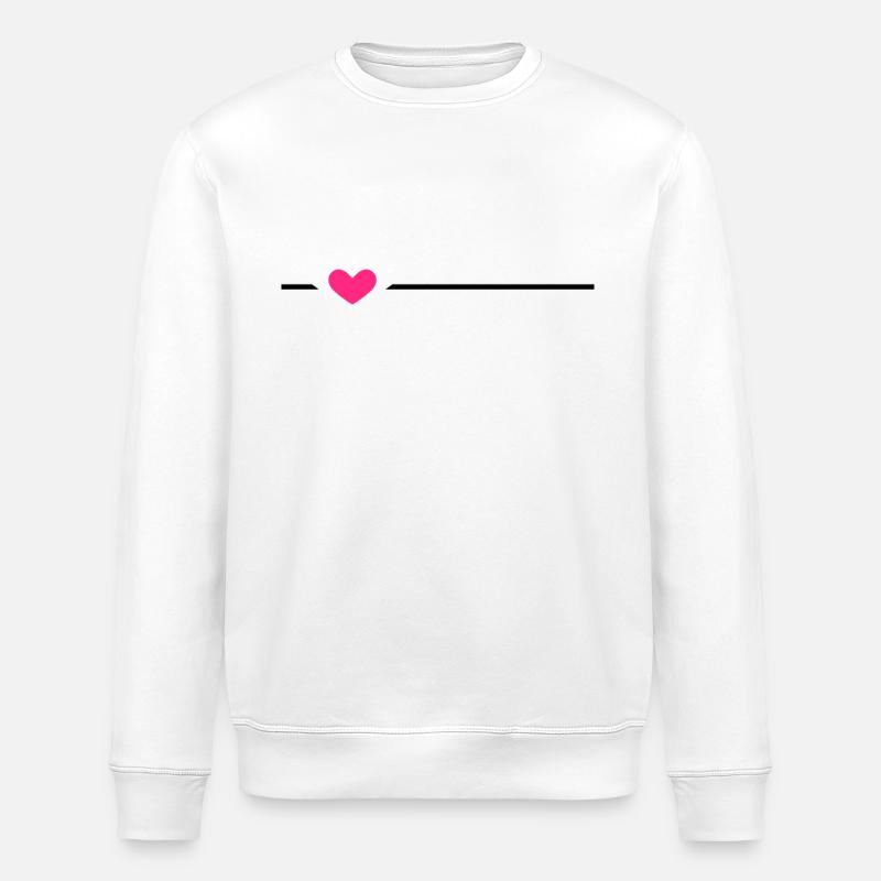 Linie Herz - Stanley/Stella Unisex Bio-Sweatshirt ROLLER - Weiß