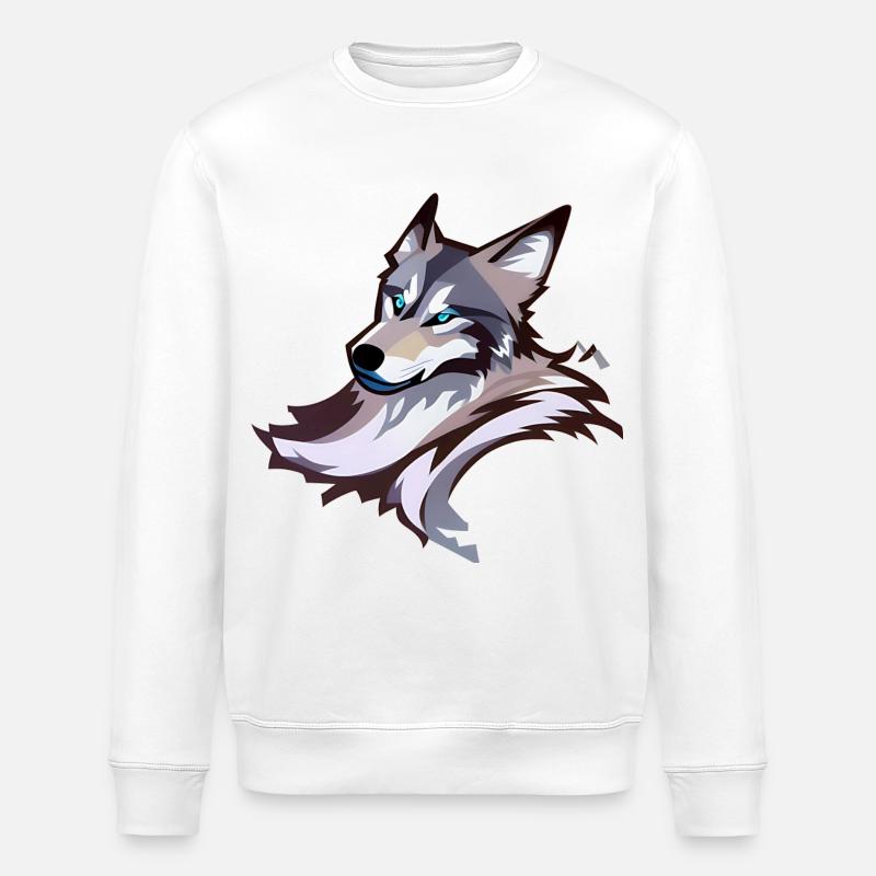 Wolf - Stanley/Stella Unisex Bio-Sweatshirt ROLLER - Weiß