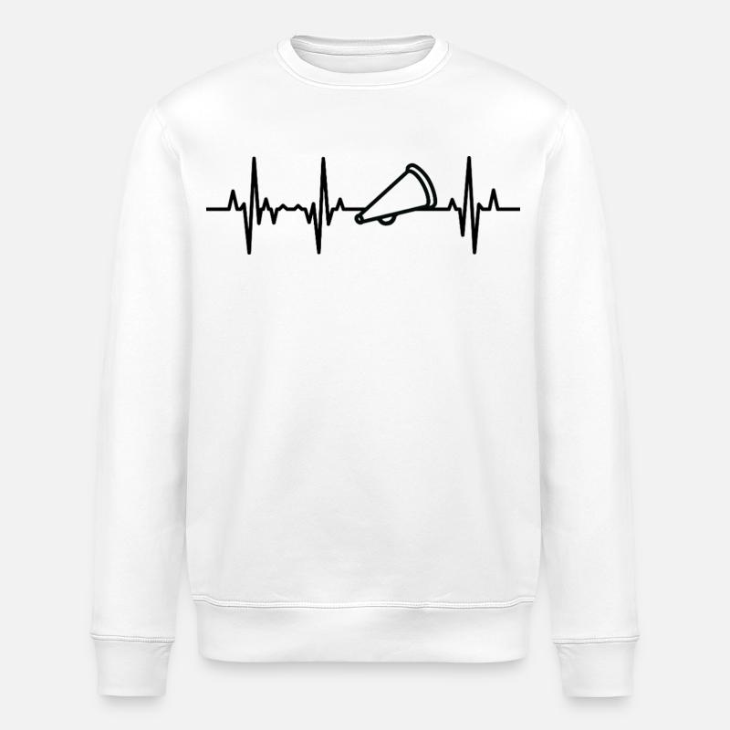 Megaphon Kardiogramm - Stanley/Stella Unisex Bio-Sweatshirt ROLLER - Weiß