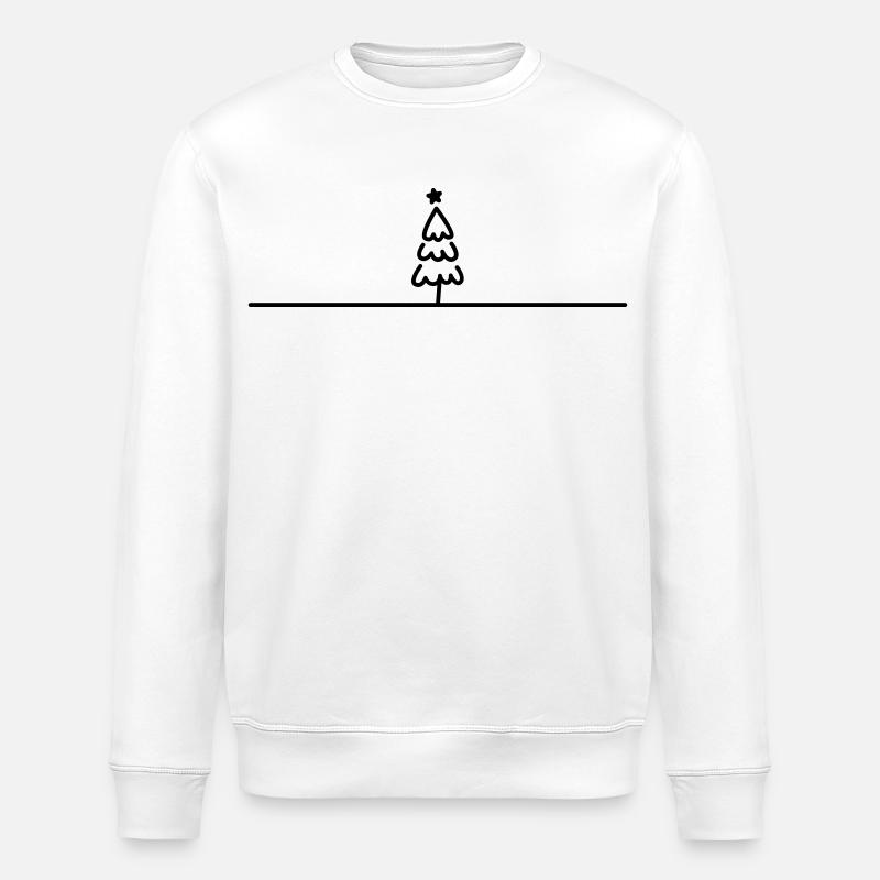 Christmas tree - Stanley/Stella ROLLER Unisex Organic Sweatshirt - white