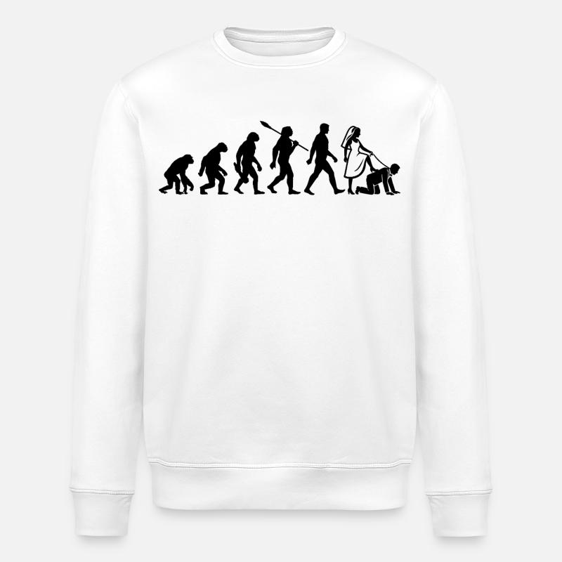 Evolution Bachelor Party - Stanley/Stella ROLLER Unisex Organic Sweatshirt - white