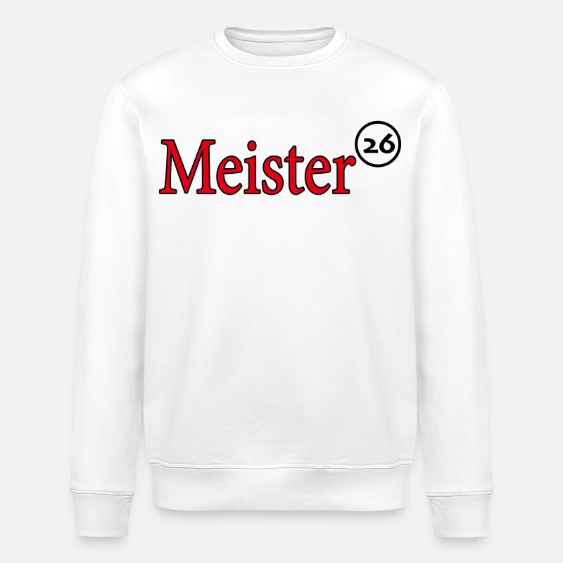 Meister 2026 Meisterschaft - Stanley/Stella Unisex Bio-Sweatshirt ROLLER - Weiß