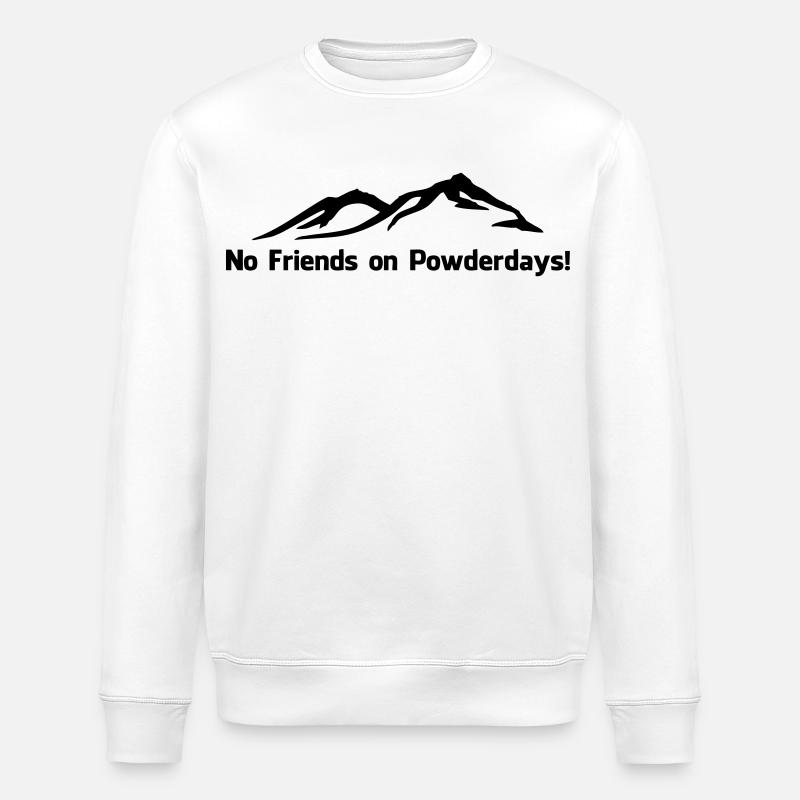 Amis de no sur Powderdays - Sweat bio ROLLER Stanley/Stella Unisexe - blanc