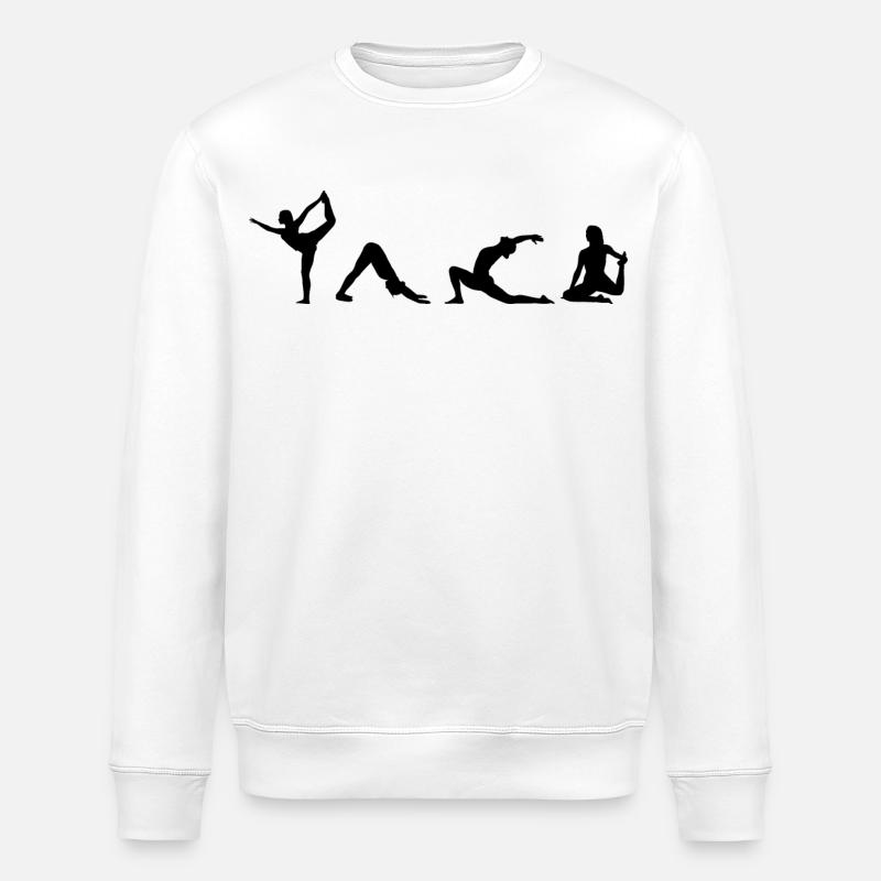 Dessin de Yogini - Sweat bio ROLLER Stanley/Stella Unisexe - blanc