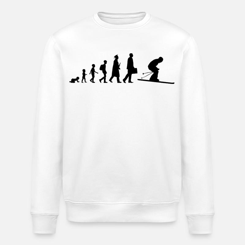 Évolution du skieur - Sweat bio ROLLER Stanley/Stella Unisexe - blanc