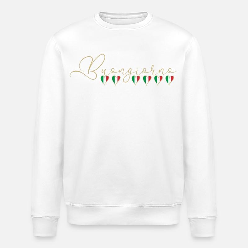 Italien mit Herz  - Stanley/Stella Unisex Bio-Sweatshirt ROLLER - Weiß