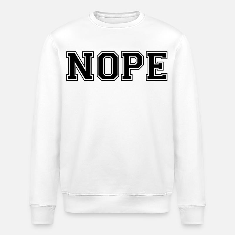 NOPE - Stanley/Stella Unisex Bio-Sweatshirt ROLLER - Weiß