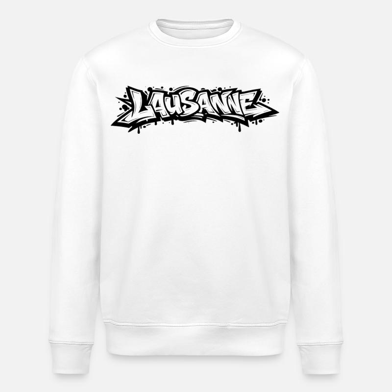 Lausanne Graffiti - Stanley/Stella Unisex Bio-Sweatshirt ROLLER - Weiß
