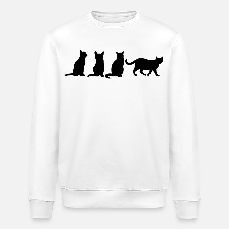 feline - Stanley/Stella ROLLER Unisex Organic Sweatshirt - white