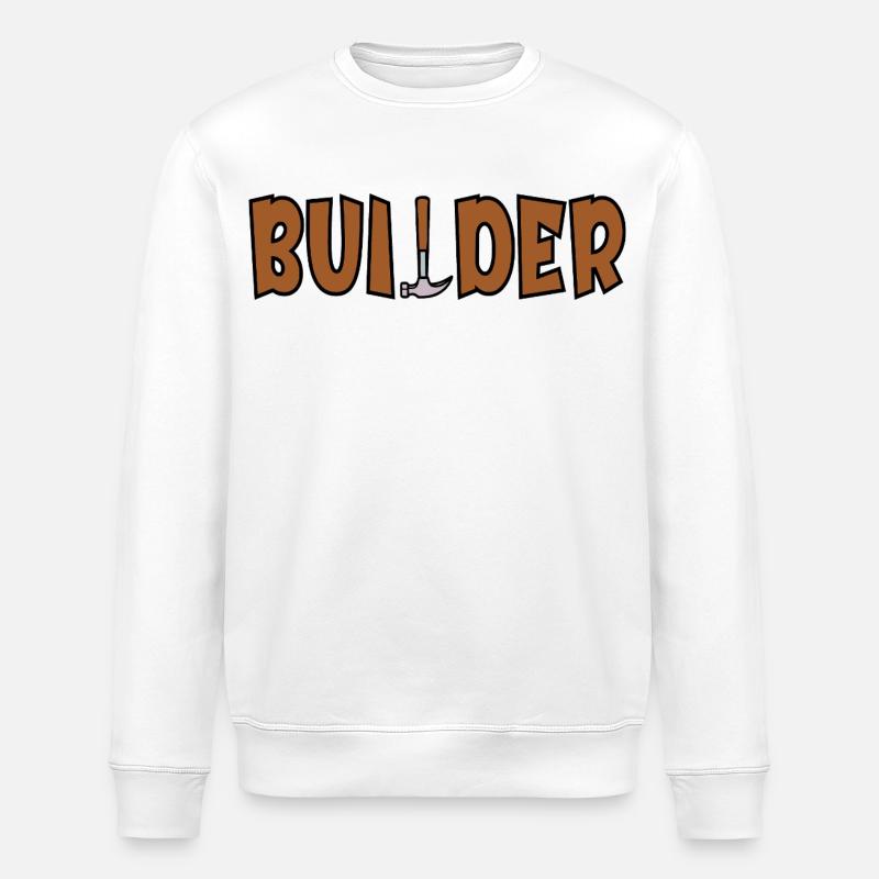 Artisan Papa Bâtisseur - Sweat bio ROLLER Stanley/Stella Unisexe - blanc