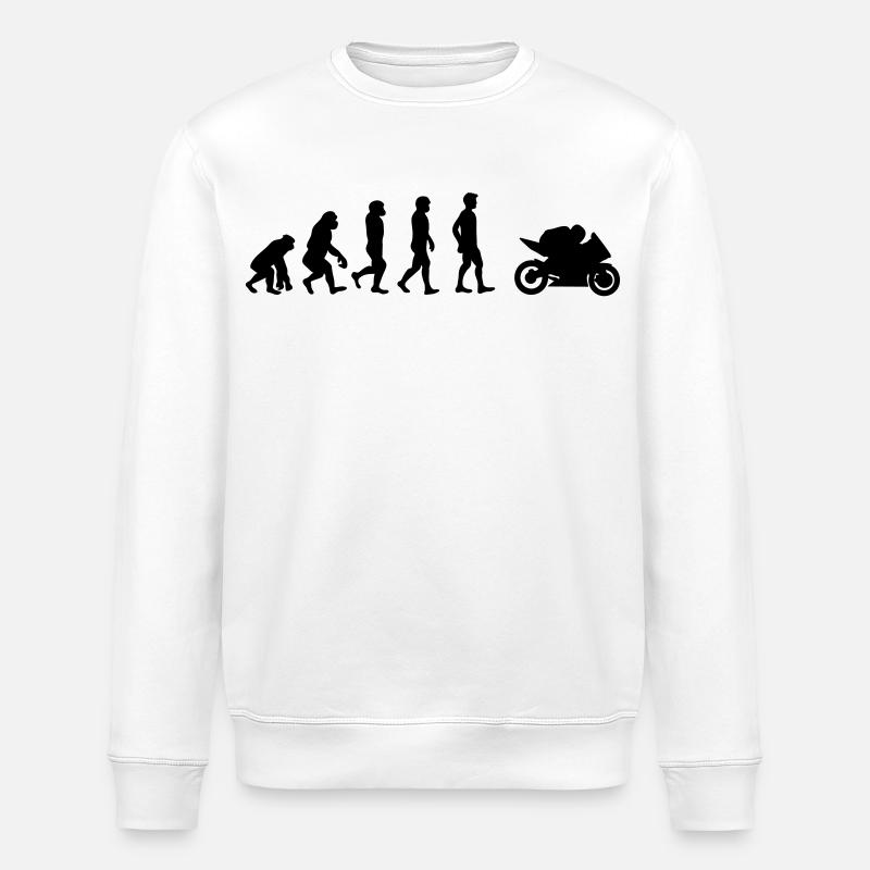 Motorrad Evolution - Stanley/Stella Unisex Bio-Sweatshirt ROLLER - Weiß