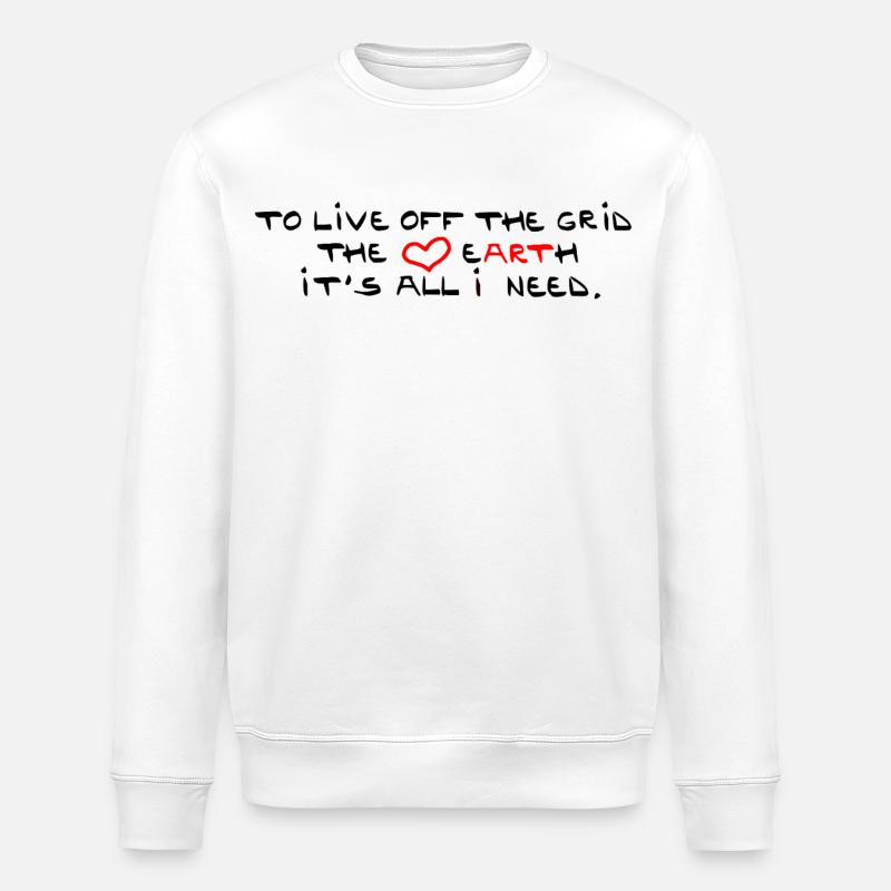 off the grid - Stanley/Stella ROLLER Unisex Organic Sweatshirt - white