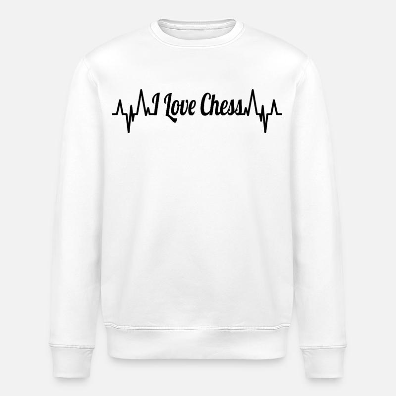 Schachspieler Liebe - Stanley/Stella Unisex Bio-Sweatshirt ROLLER - Weiß