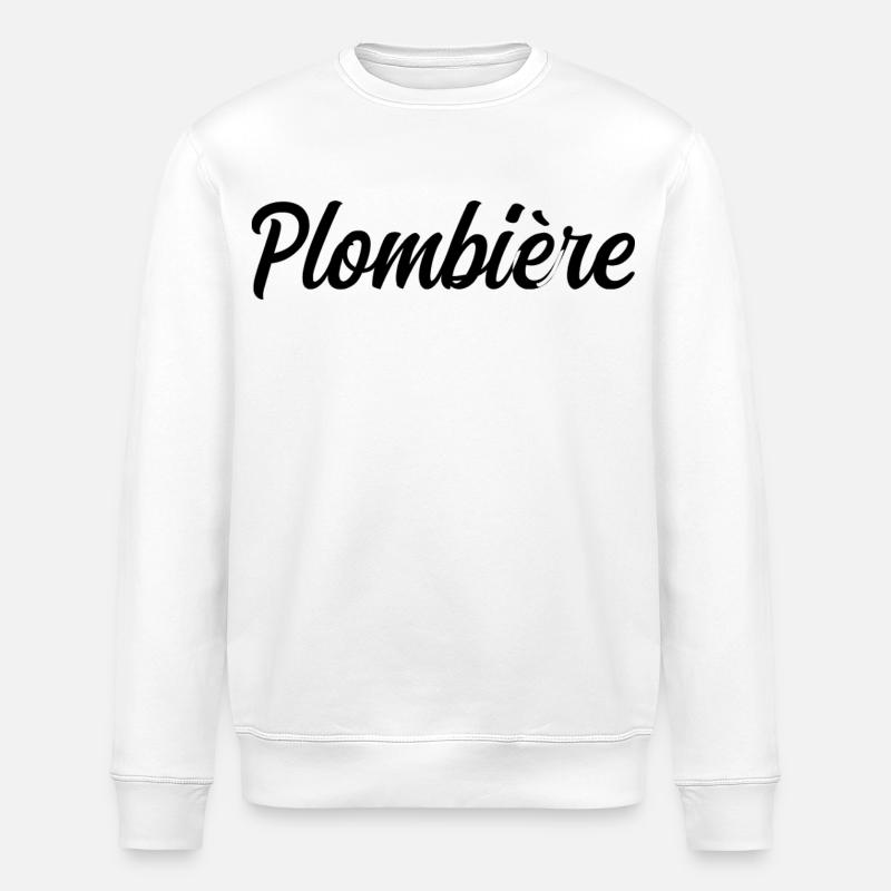 Plombière Chauffagiste Réparation Canalisations Pr - Sweat bio ROLLER Stanley/Stella Unisexe - blanc