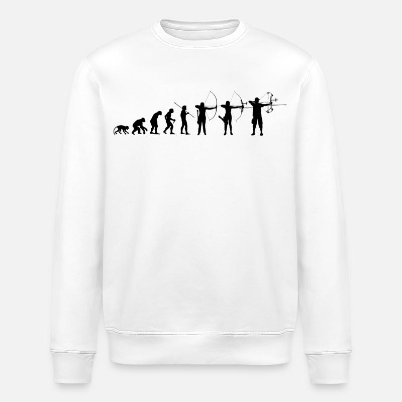 ArcheryKind_2026_Bk - Stanley/Stella Unisex Bio-Sweatshirt ROLLER - Weiß