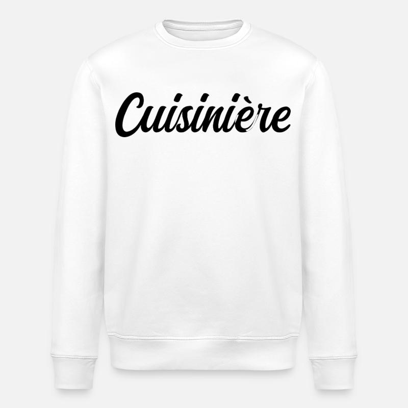 Cuisinière Cheffe Cuisine Gastronomie Professionne - Sweat bio ROLLER Stanley/Stella Unisexe - blanc