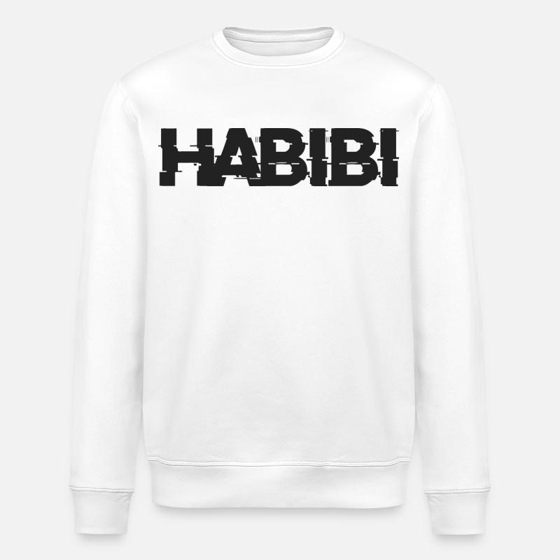 Lettrage Habibi - Sweat bio ROLLER Stanley/Stella Unisexe - blanc