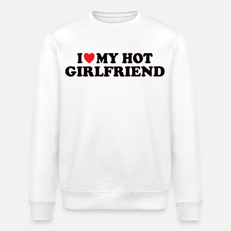 Liebe zur Freundin Herz-Statement - Stanley/Stella Unisex Bio-Sweatshirt ROLLER - Weiß