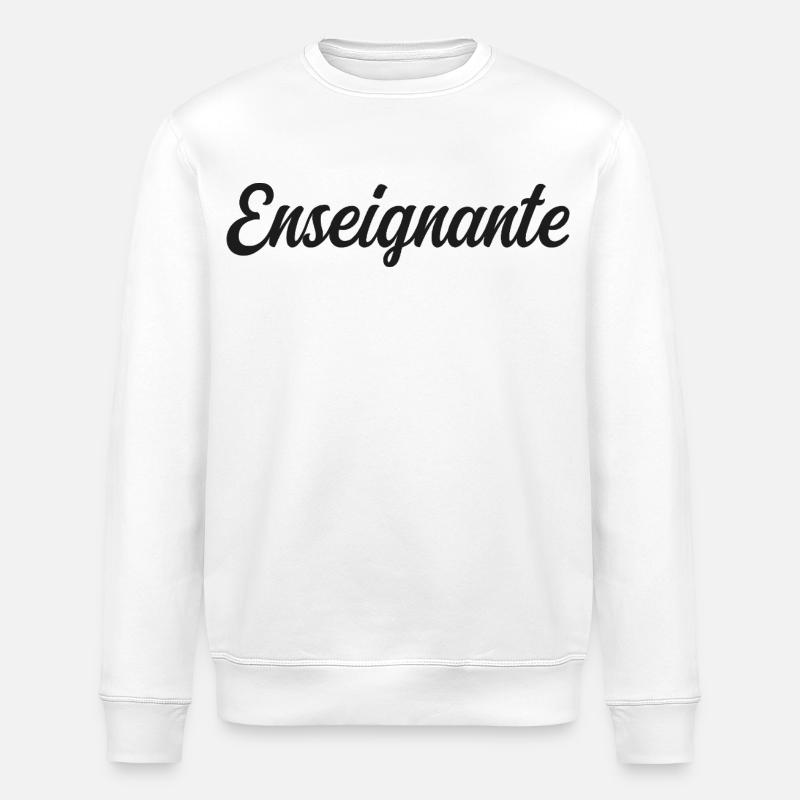Bester Lehrer der Welt Schulbildung - Stanley/Stella Unisex Bio-Sweatshirt ROLLER - Weiß