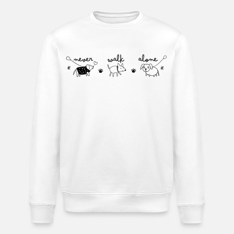never walk alone - Stanley/Stella ROLLER Unisex Organic Sweatshirt - white