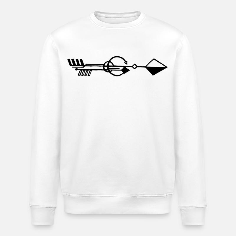 Flèche noire étrange - Sweat bio ROLLER Stanley/Stella Unisexe - blanc