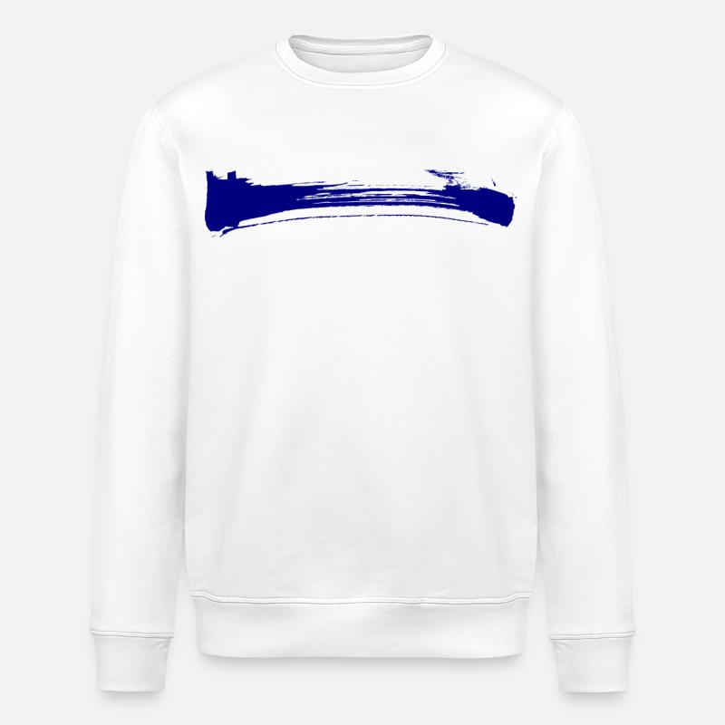 Streifen - Pinselstrich - Stanley/Stella Unisex Bio-Sweatshirt ROLLER - Weiß
