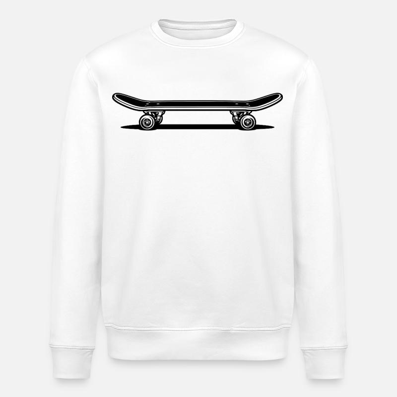 Skateboard | Skater | Skateboarder Geschenk - Stanley/Stella Unisex Bio-Sweatshirt ROLLER - Weiß