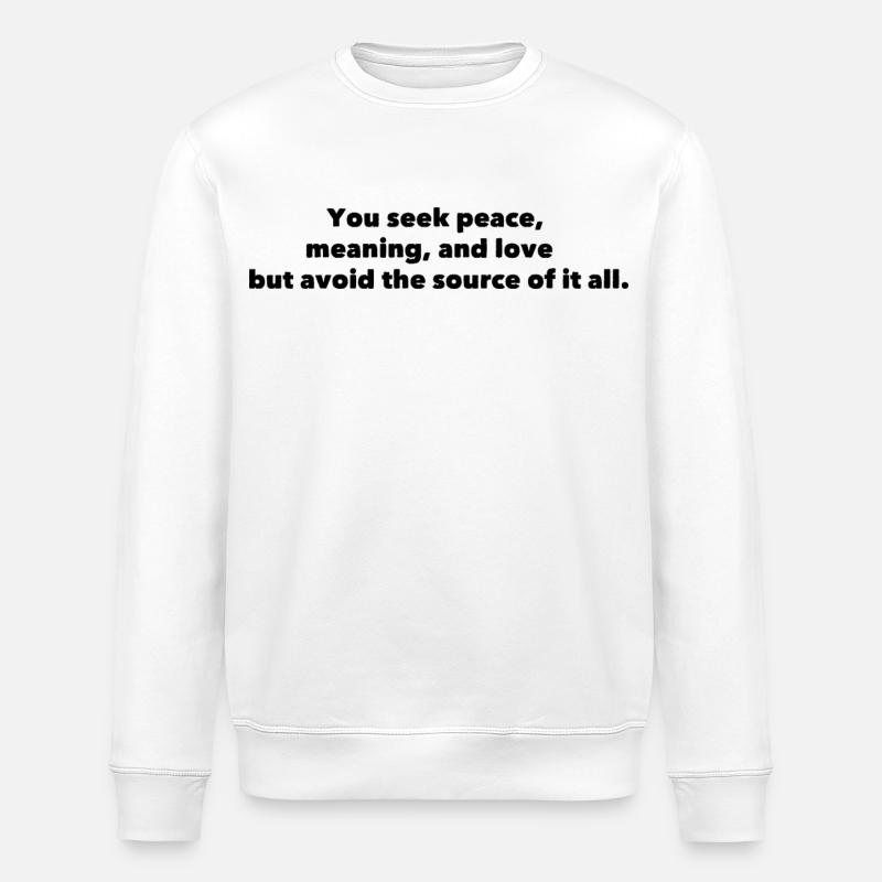 Frieden und Liebe - Stanley/Stella Unisex Bio-Sweatshirt ROLLER - Weiß