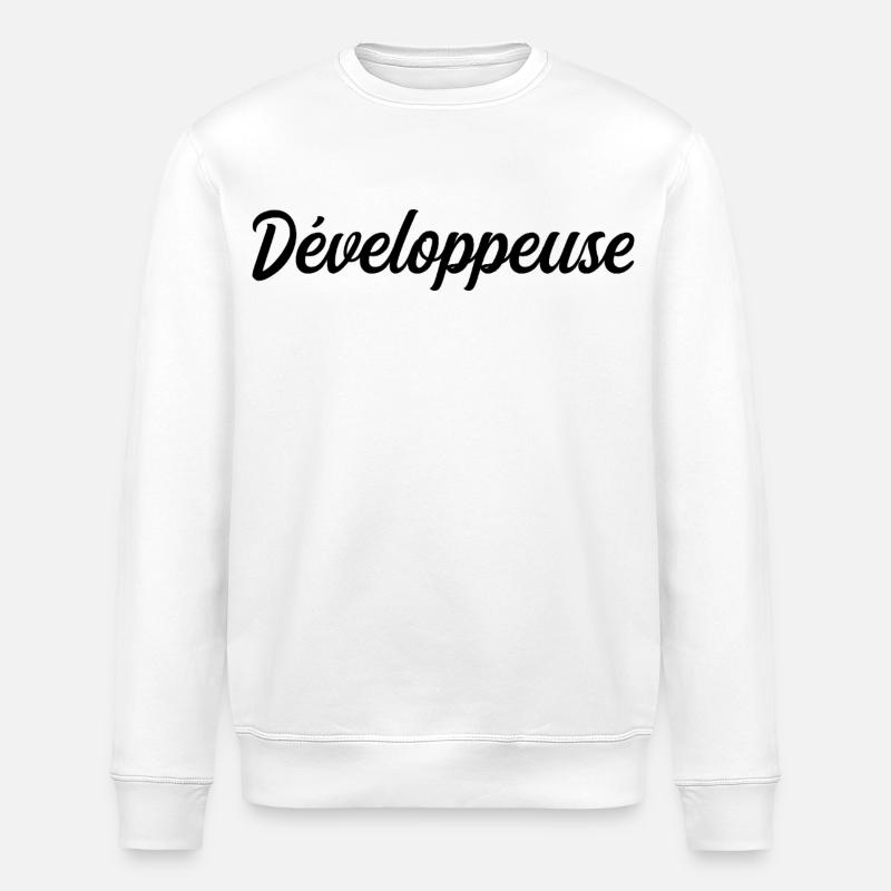 Développeuse Web Code Logiciel Application Tech - Sweat bio ROLLER Stanley/Stella Unisexe - blanc