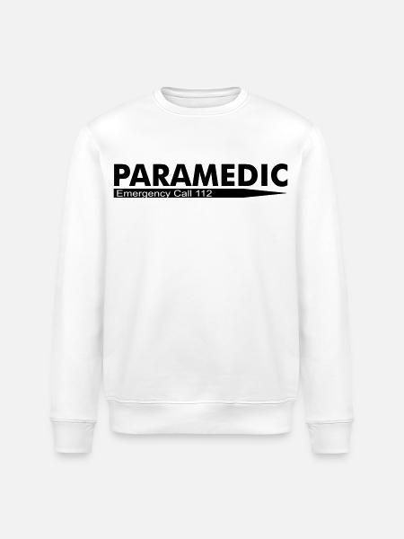 Paramedic Emergency Call 112 - Stanley/Stella ROLLER Unisex Organic Sweatshirt - white