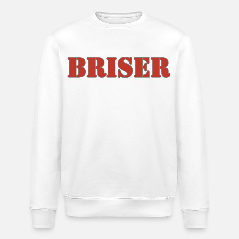 BRISER - Sweat bio ROLLER Stanley/Stella Unisexe - blanc