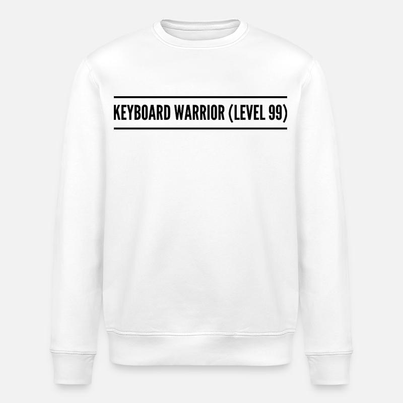 keyboard warrior ( level 99 ) - Sweat bio ROLLER Stanley/Stella Unisexe - blanc